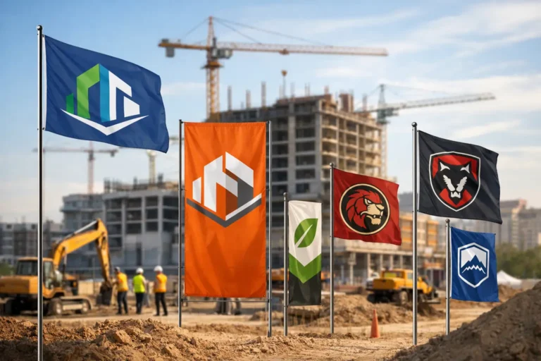 Custom Flags & Banners for New Construction Sites