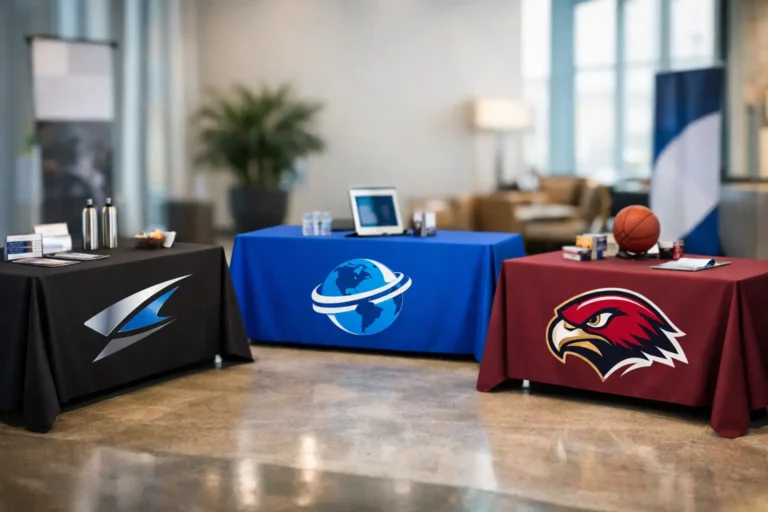 Custom Table Covers That Put Your Brand to Work