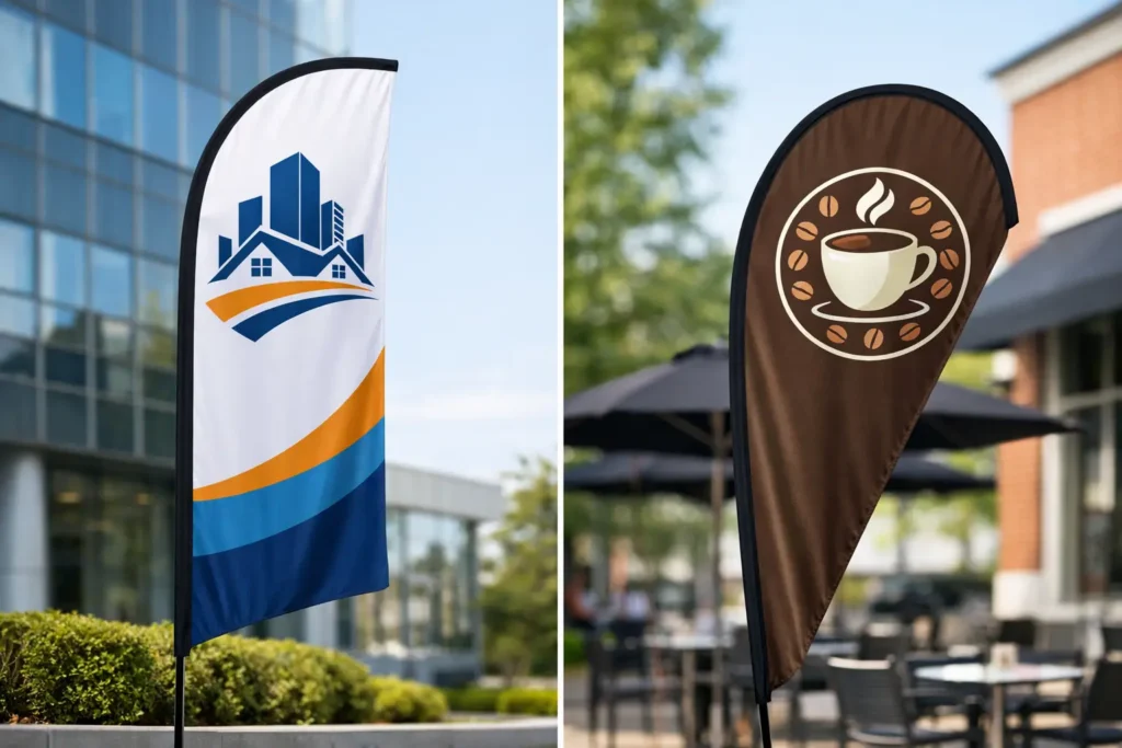 Feather Flags Versus Teardrop Flags Compared