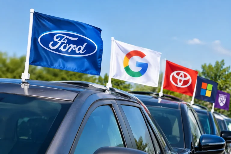 12 Car Flag Advertising Ideas That Get Seen